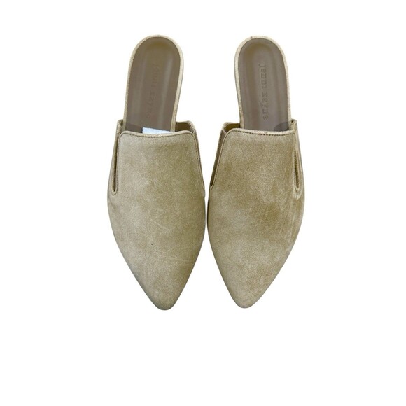Jenni Kayne Laurel Suede Mule Flats Taupe EU 39 US 8-8.5 Luxury Pointed Toe New - Picture 6 of 11